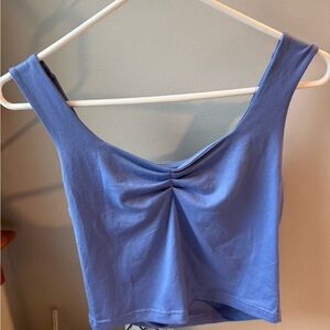 SHEIN Lavender Ruched Crop Top